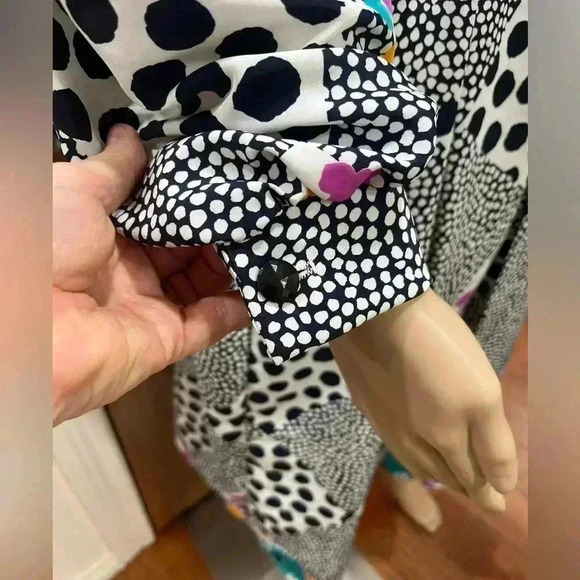 Vintage mod David Brown California caftan tunic Lounger maxi Dress-M - Picture 7 of 16